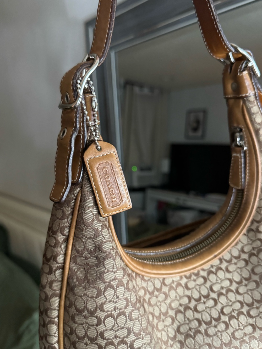 Vintage Coach Brown Signature Hobo Bag - Picture 5 of 13